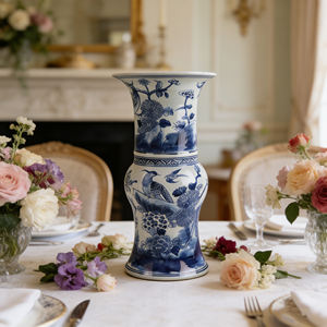 Jarrón de Cerámica de Alta Calidad con Diseño Chino de Acuarela, <span class=keywords><strong>Porcelana</strong></span> de la Dinastía <span class=keywords><strong>Ming</strong></span>, Azul y Blanco, Decoración para Sala de Estar y Hotel - Product Image 6