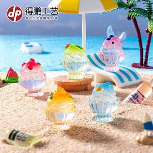 Dp Mini <b>Summer</b> Smoothie Resin <b>Decorations</b> Cartoon Style Desktop Ornaments - Product Image 3