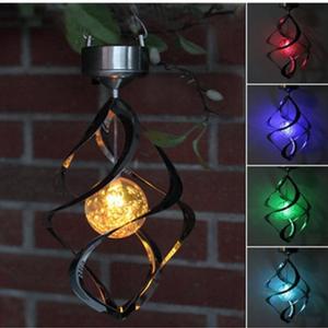 Luces Decorativas Navideñas al por Mayor, Luces Solares de Colores, Luces Solares Giratorias, Campanas de Viento para Montar en la Pared Exterior - Product Image 4
