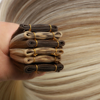 Extensiones de Cabello Ruso Premium Genius Weft, Invisibles, Remy, Cabello Virgen 100% Natural, Cabello Humano Real, Ombre Balayage