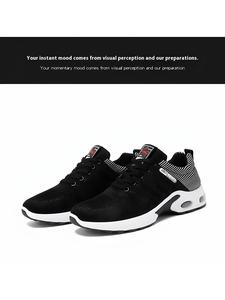 Zapatillas Deportivas Casuales Transpirables para Hombre, Ligeras, para Correr, con Forro de Malla Suave, Cierre con Cordones, Entresuela de EVA, Diseño Estampado - Product Image 5