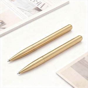 High-end Luxury Brass Metal Ballpoint <b>Pen</b> with Customer's Logo Black Ink 1.0mm Tip Custom for Corporate Gifts - Product Image 1