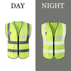 Customizable High Visibility Reflective Safety Uniform Multi Pocket <strong>Mens</strong> <strong>Gilet</strong> De Securite Orange for Construction Workers - Product Image 5