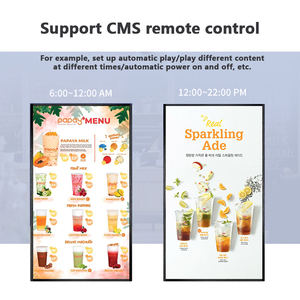 Trong nhà 43 inch Độ sáng cao đường phố phải đối mặt với Ultra Slim Double Sided cửa sổ treo kỹ thuật số biển LCD hiển thị - Product Image 5