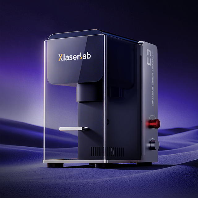Xlaserlab E3 Air-Cooled 4X Faster 2X Deeper UV Engrave Laser Machine New Wood Stone Leather Metal Glass AI/DXF Support