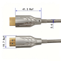 Kabel Optik Berlapis Baja 2.1 8K60Hz 48Gbps 100M Tahan Banting Anti Tekanan Anti EMI Serat Berkualitas Tinggi untuk Teknik Luar Ruangan HDTV