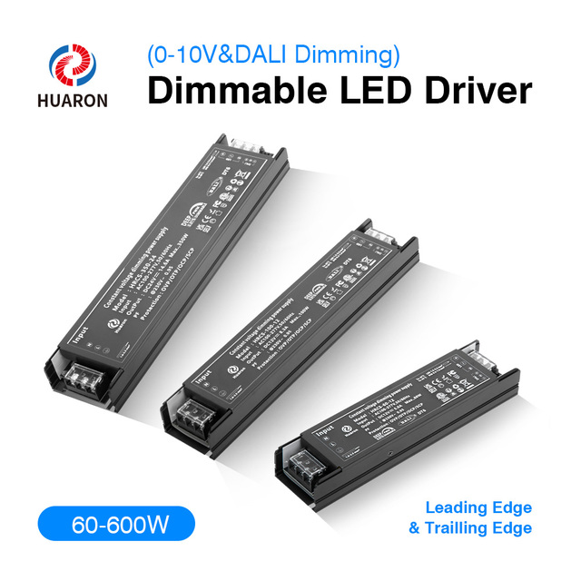 High Efficiency AC-DC LED Driver IP20 12V 24V 400W-600W 0-10V Dual Color Temperature Aluminum Case 3-Year Warranty Switching