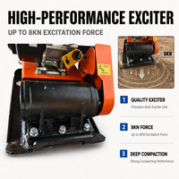 Compacteur à plaque vibrant portatif de 30 kg à essence pour sols, asphalte et travaux de construction OEM CE