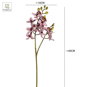Orchidea Artificiale di Qualità Superiore con 10 Teste e 2 Rami, Fiore delle Mille Isole 60cm, Effetto Realistico per Decorazioni Casa e Matrimonio, Cymbidium - Product Image 3