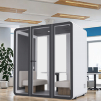 Cabine de confidentialité multifonctionnelle insonorisée moderne UNIBOOTH, durable, pour bureau, hôtel, salle de réunion, mobile, école, bureau à domicile