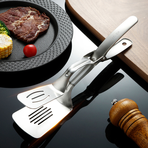 Pinces alimentaires en acier inoxydable 304, finition polie, durables, résistantes à la chaleur, portables, pour le camping en plein air, le barbecue, pour faire frire le poisson - Product Image 1