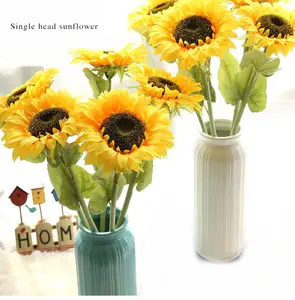 67cm Low Moq Single Head billige künstliche Blumen Sonnenblume für zu Hause Hochzeits feier Dekoration