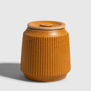 Luxury Restaurant Home Decoration Coffee Tea Canister Jar Porcelain Ceramic Food Storage Jars With Lid