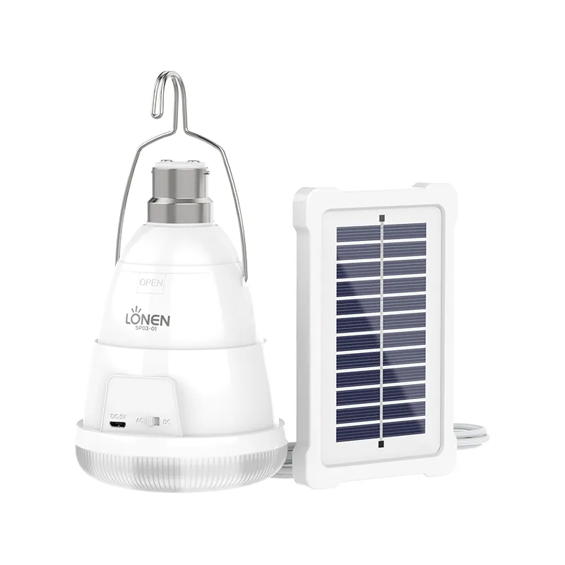Ampoule Led rechargeable et ampoule solaire de secours Batterie rechargeable à économie d'énergie Ampoule Led de secours