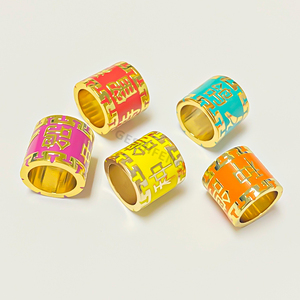 2022 Golden <strong>Ring</strong> for <strong>Pigeon</strong> With Custom Made 8MM Height 10.3MM// - Product Image 1