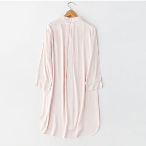 Abbigliamento da notte donna <span class=keywords><strong>taglie</strong></span> <span class=keywords><strong>forti</strong></span> <span class=keywords><strong>estivo</strong></span> camicia da notte a manica lunga stile Casual in morbido cotone un pezzo <span class=keywords><strong>pigiama</strong></span> adulto giapponese modello solido - Product Image 3