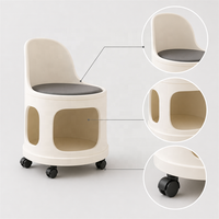 Chaise partagée USMILEPET pour humains et animaux avec niche pour chat intégrée, roulettes faciles à déplacer pour la décoration de meubles de salon moderne
