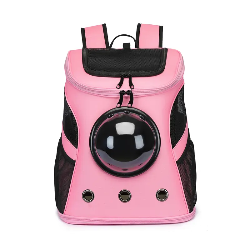 Super space portable pet backpack carrier pet bag per cat out zaino dog travel pink