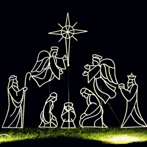 Décoration lumineuse de Noël LED plate pour l'extérieur, les espaces publics et les événements festifs - Product Image 1