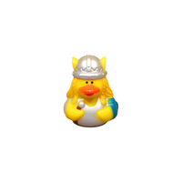 Mini canards Viking flottants de 2 pouces avec logo personnalisé, jouet de bain en caoutchouc pour tout-petits, pour fête au bord de la piscine, MCtoy E076