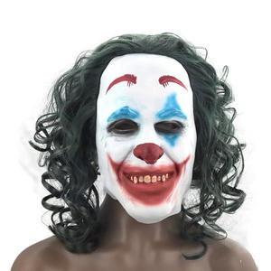 Casque de Clown réaliste <span class=keywords><strong>pour</strong></span> <span class=keywords><strong>Halloween</strong></span>, accessoire de fête drôle, <span class=keywords><strong>film</strong></span> de cheveux verts, accessoires d'<span class=keywords><strong>halloween</strong></span> - Product Image 1