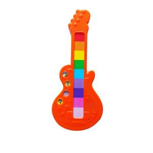 Giocattolo educativo per chitarra in plastica avventurosa a 13 pulsanti per i bambini per esplorare musica e storie per imparare melodie e racconti - Product Image 1