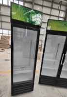 360L Single Door Commercial Beverage Cooler Vertical Drink Fridge for Displaying Cold Drinks Store Refrigerator Cabinet