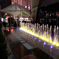 La dernière fontaine musicale de plaza à vitesse variable programmable DC24V DMX512 en acier inoxydable 304, fontaine dansante