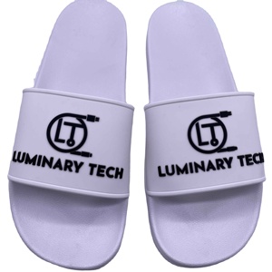 Diseño personalizado mujeres hombres tamaño 3D impresión suela superior chanclas calzado diapositivas sandalias antideslizante punta abierta para la temporada de primavera - Product Image 6