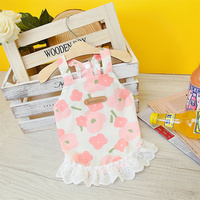 Robe de princesse pour chien à bas prix, en stock, vêtements pour animaux de compagnie, nouvelle collection printemps/été 23, robe florale romantique d'été