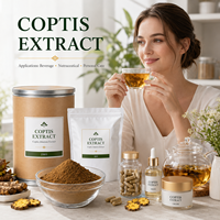 LongBio Extrait de Rhizome de Coptis Chinensis en Poudre Berbérine 10%-98% HPLC Huang Lian Matière Première Botanique Naturelle Approvisionnement en Vrac OEM
