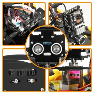 Kit Robot con Ruota Omni Tscinbuny ESP32 CAM Dispositivo Wireless Programmabile Auto Intelligente con Evitamento Ostacoli per Educazione e Sviluppo - Product Image 4