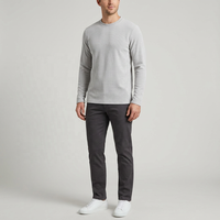Tissu uni en maille tricotée 100 % polyester, personnalisable en gros, 200 GSM, 73/74 pouces, découpable, texture côtelée 185 cm, rétrécissement ≤3 %, pour vêtements