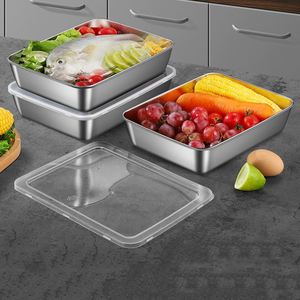 Rectangular Stainless Steel Fresh-Keeping <b>With</b> Sealed <b>Lid</b>, Thickened <b>Small</b> Lunch <b>Box</b>, Camping Food Packaging and Storage <b>Box</b> - Product Image 5