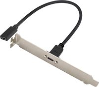 Kabel Panel Mount USB C ke USB C Gen 2 3A USB 3.1 Tipe C Female ke Female
