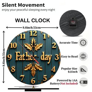 Round Wooden <b>Wall</b> <b>Clock</b> 25cm <b>Silent</b> Quartz Movement Household Indoor Decoration <b>Clock</b> - Product Image 3