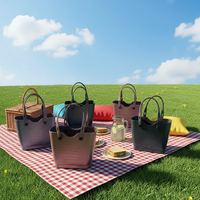 Tas Pantai Model Ember Bergradasi Motif Kulit Buaya EVA Vintage Berkualitas Tinggi Kapasitas Besar Tas Tangan Mewah Unisex Grosir