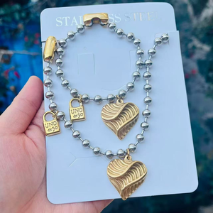 Demandez le catalogue UN <span class=keywords><strong>De</strong></span> <span class=keywords><strong>50</strong></span> Bijoux espagnols Bracelets Joncs Cœur d'amour Bijoux pour femmes Joyería Bijoux <span class=keywords><strong>de</strong></span> qualité supérieure 316L Verrouillage à clé - Product Image 2