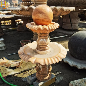 Fontaine en pierre Jiahua, style européen, colonne, décoration aquatique, sculpture de jardin extérieure - Product Image 3
