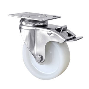 China-Fabrik 125/150/200 mm Industrierad Rollen starre Platte PA-Rad-Streifenräder - Product Image 2