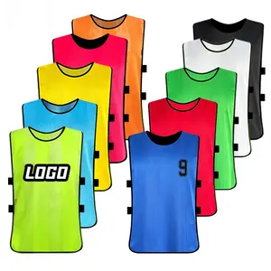 Vendita calda all'ingrosso personalizzato a buon mercato personalizzato bavaglini da calcio scrimmage pinnies soccer training pinnies soccer vest