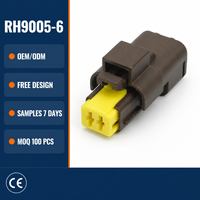 Connecteur automobile mâle/femelle Reelhon RH9005-6 à 2 broches, étanche IP68, 60V 220A, contact en cuivre, boîtier en nylon, pour phares 9005/9006