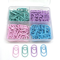 Clips en papier mini-cœur couleur macaron transfrontaliers très demandés, ensemble combiné de clips de reliure colorés et marque-pages, papeterie de bureau