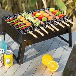 Charcoal Barbecue <strong>Grill</strong> Folding Portable Lightweight Smoker <strong>Grill</strong> Small Desk Tabletop Outdoor <strong>Grill</strong> for Camping - Product Image 1