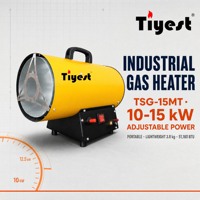 Chauffage industriel portable en acier inoxydable 15KW pour élevage de volailles, au propane GPL, à air forcé, 230V, avec moteur et pompe