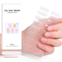 Nouveauté 2024 Autocollants pour ongles en gel semi-polymérisé à lampe UV, longue durée, style français, 3D, en plastique, écologiques, forme papillon, Vente chaude