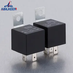 ABILKEEN Hot Selling Waterproof Sealed IP65 12V 40A Mini Car Electronic Relay with 4 Pin Silver Alloy Solder Terminals