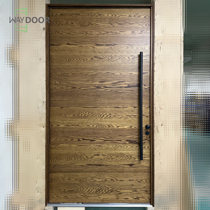 Cửa xoay gỗ tự nhiên cao cấp cho nhà ở, cửa ra vào an ninh ngoại thất, gỗ mahogany, gỗ sồi nguyên khối - Product Image 5