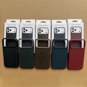 Coques de téléphone en fibre de carbone pour iPhone 17 Air Pro Max, vente chaude 2025, <span class=keywords><strong>coque</strong></span> de téléphone fine <span class=keywords><strong>personnalisable</strong></span> - Product Image 1