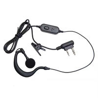 Interphone personnalisé crochet d'oreille unique écouteur talkie-walkie accessoires crochet d'oreille réglable Radio bidirectionnelle avec écouteur de surveillance PTT